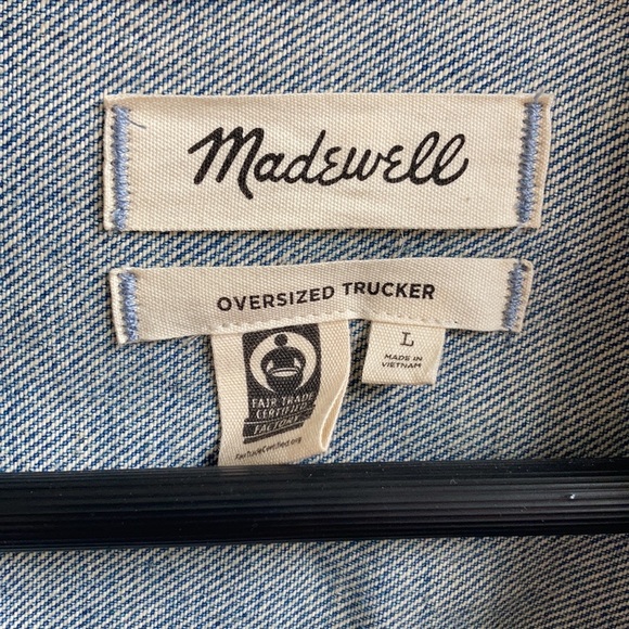 Madewell oversized trucker jean jacket L - Picture 3 of 7